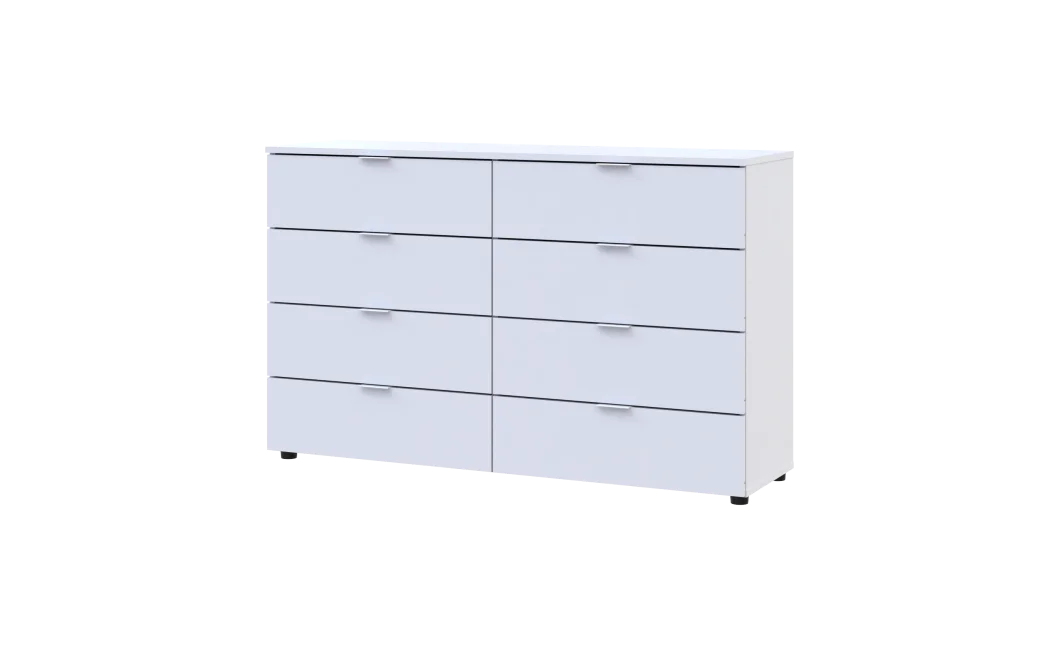 Komoda Ron 8 Bílý 8 zásuvek 130×38×81 (41516172)