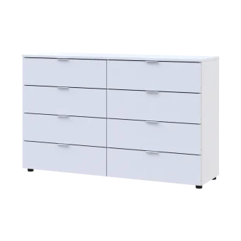 Komoda Ron 8 Bílý 8 zásuvek 130×38×81 (41516172)