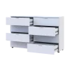 Komoda Ron 8 Bílý 8 zásuvek 130×38×81 (41516172)