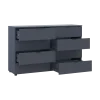 Komoda Ron 8 Grafit 8 zásuvek 130×38×81 (41516173)