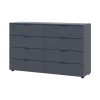 Komoda Ron 8 Grafit 8 zásuvek 130×38×81 (41516173)