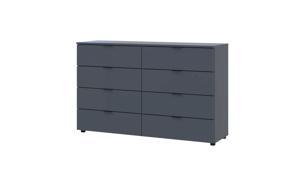 Komoda Ron 8 Grafit 8 zásuvek 130×38×81 (41516173)