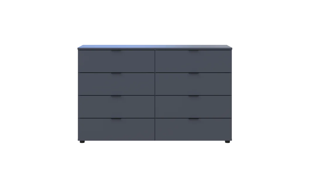 Komoda Ron 8 Grafit 8 zásuvek 130×38×81 (41516173)