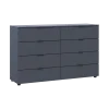 Komoda Ron 8 Grafit 8 zásuvek 130×38×81 (41516173)