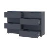 Komoda Ron 8 Grafit 8 zásuvek 130×38×81 (41516173)