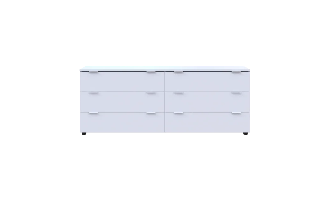 Komoda Ron 9 Bílý 6 zásuvek 160×38×62 (41516175)
