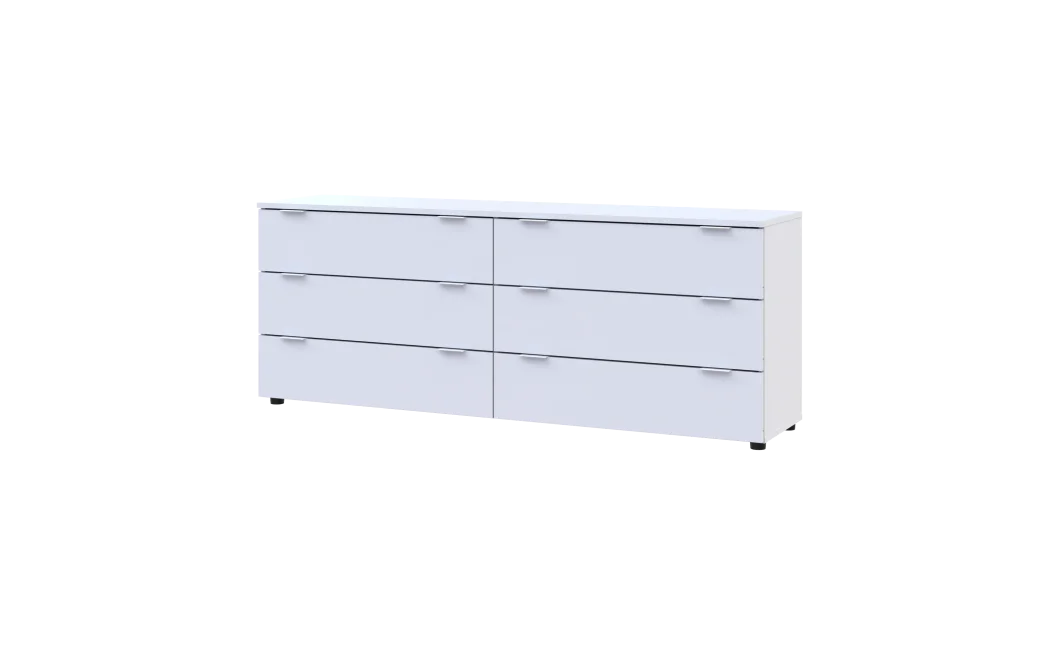 Komoda Ron 9 Bílý 6 zásuvek 160×38×62 (41516175)
