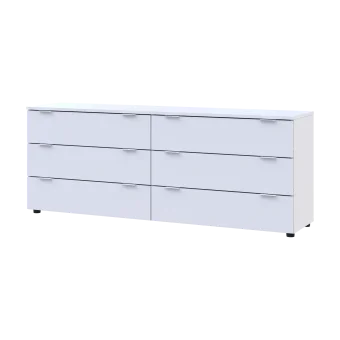 Komoda Ron 9 Bílý 6 zásuvek 160×38×62 (41516175)