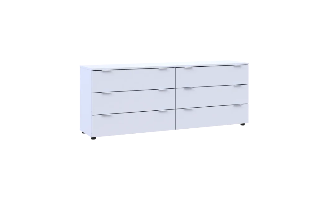 Komoda Ron 9 Bílý 6 zásuvek 160×38×62 (41516175)