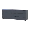 Komoda Ron 9 Grafit 6 zásuvek 160×38×62 (41516176)