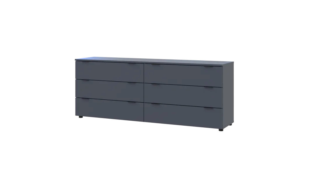 Komoda Ron 9 Grafit 6 zásuvek 160×38×62 (41516176)
