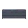 Komoda Ron 9 Grafit 6 zásuvek 160×38×62 (41516176)