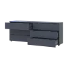 Komoda Ron 9 Grafit 6 zásuvek 160×38×62 (41516176)