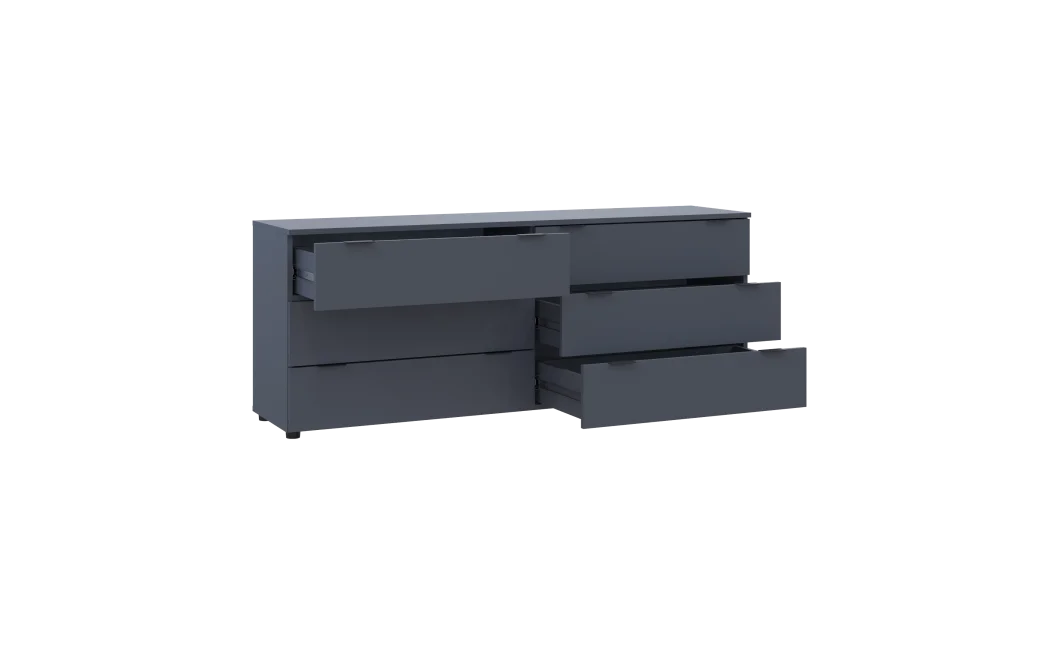 Komoda Ron 9 Grafit 6 zásuvek 160×38×62 (41516176)