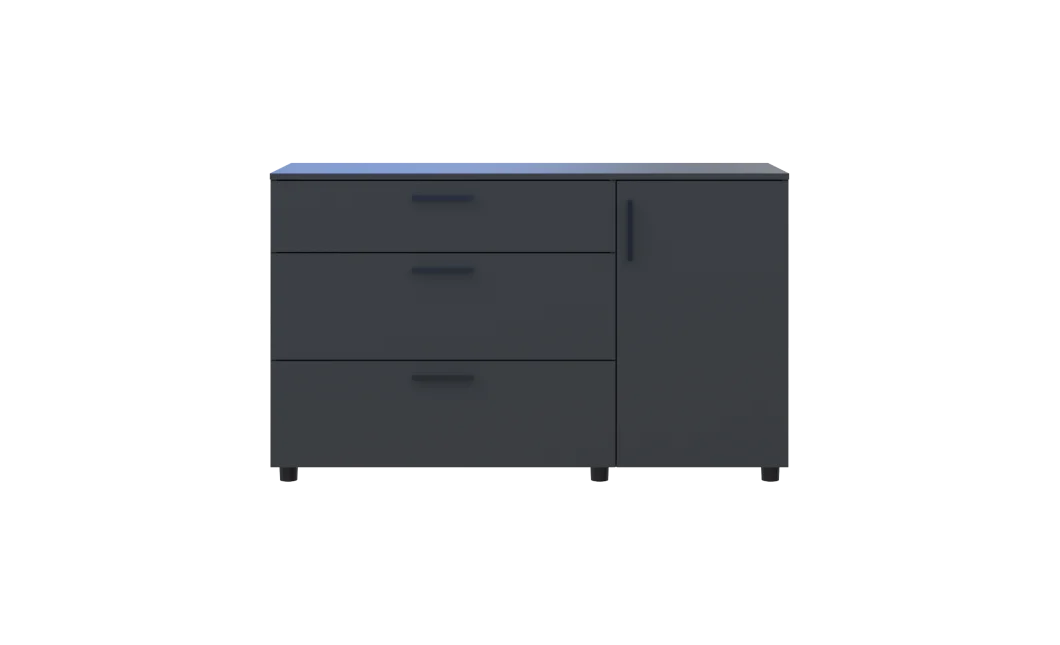Komoda Doros Thorn Antracit 3Š/1D 135×51,6×80 (41510185)