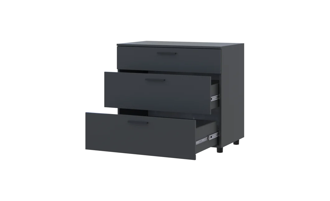 Komoda Doros Thorn Antracit 3Š 90×51,6×80 (41510161)