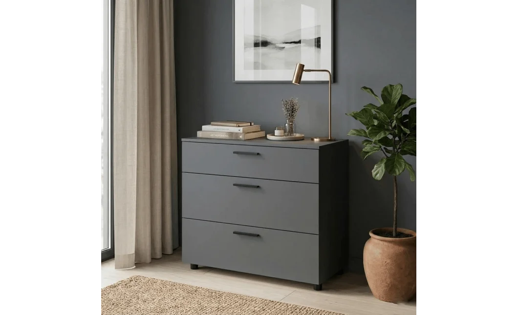 Komoda Doros Thorn Antracit 3Š 90×51,6×80 (41510161)