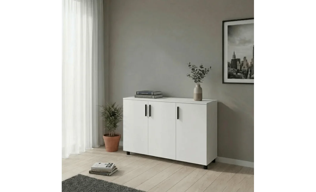 Komoda Doros Thorn Bílá 3 DTD 135×51,6×80 (41510169)