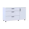 Komoda Doros Thorn Bílá 3Š/1D 135×51,6×80 (41510181)