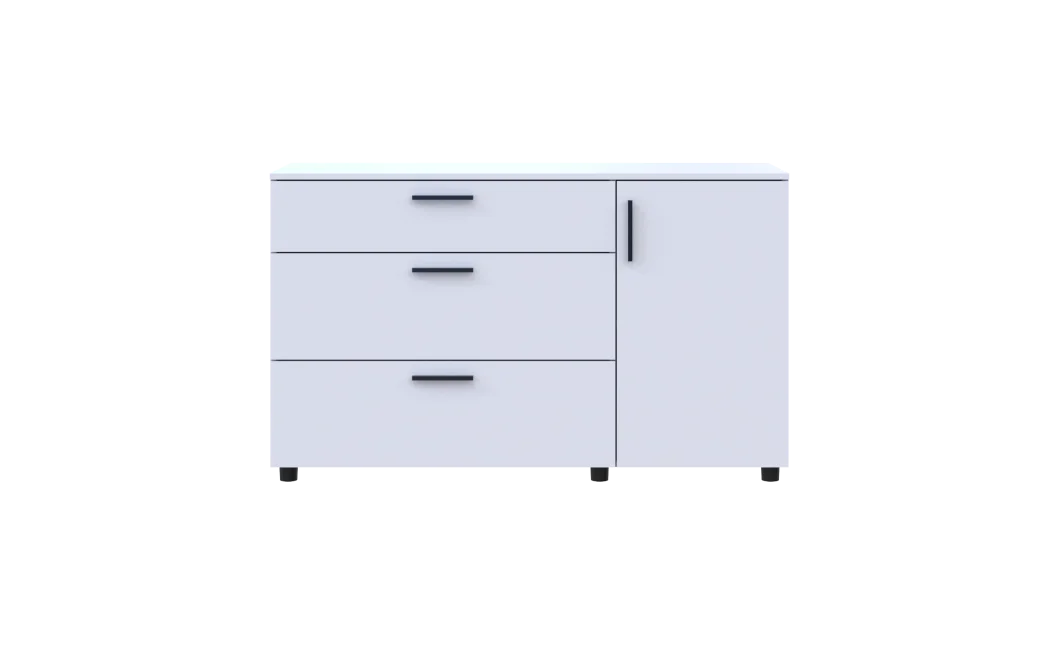 Komoda Doros Thorn Bílá 3Š/1D 135×51,6×80 (41510181)