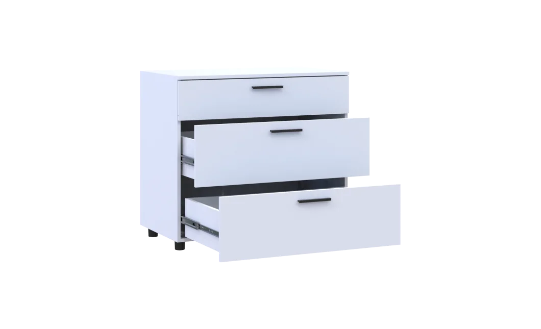 Komoda Doros Thorn Bílá 3Š 90×51,6×80 (41510157)