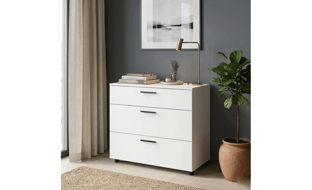 Komoda Doros Thorn Bílá 3Š 90×51,6×80 (41510157)
