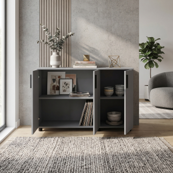 Komoda Doros Thorn Šedá 3 DTD 135×51,6×80 (41510171)
