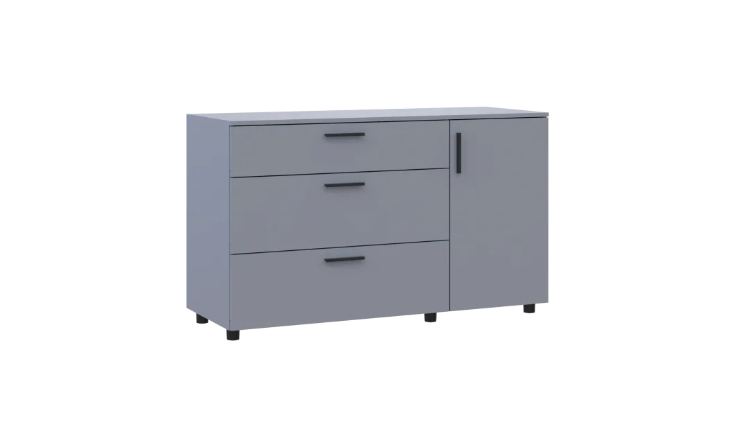 Komoda Doros Thorn Šedá 3Š/1D 135×51,6×80 (41510183)