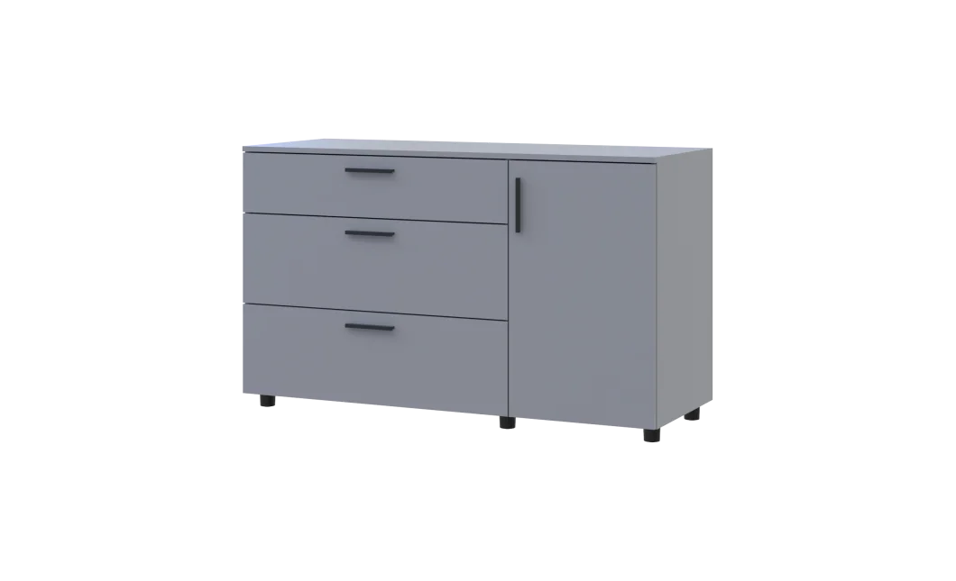 Komoda Doros Thorn Šedá 3Š/1D 135×51,6×80 (41510183)