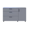Komoda Doros Thorn Šedá 3Š/1D 135×51,6×80 (41510183)
