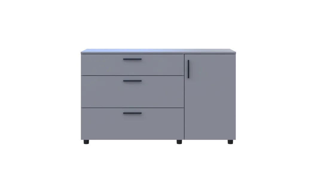 Komoda Doros Thorn Šedá 3Š/1D 135×51,6×80 (41510183)