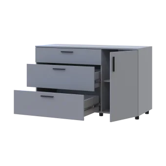Komoda Doros Thorn Šedá 3Š/1D 135×51,6×80 (41510183)
