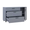 Komoda Doros Thorn Šedá 3Š/1D 135×51,6×80 (41510183)