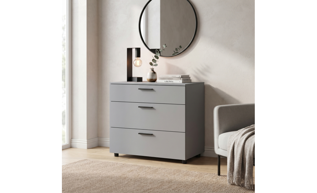 Komoda Doros Thorn Šedá 3Š 90×51,6×80 (41510159)
