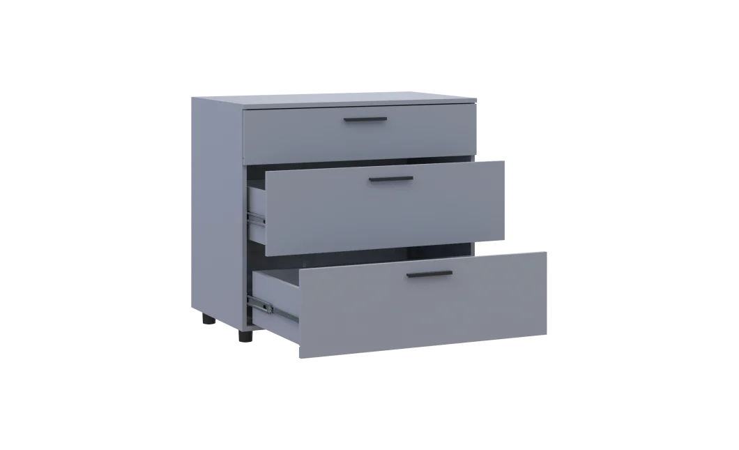 Komoda Doros Thorn Šedá 3Š 90×51,6×80 (41510159)