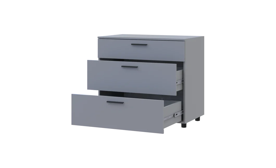 Komoda Doros Thorn Šedá 3Š 90×51,6×80 (41510159)