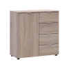 Komoda Doros Ron 1 1 dveře 4 zásuvky Dub Sonoma 80 × 38 × 81 (41516294)