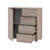 Komoda Doros Ron 1 1 dveře 4 zásuvky Dub Sonoma 80 × 38 × 81 (41516294)