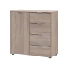 Komoda Doros Ron 1 1 dveře 4 zásuvky Dub Sonoma 80 × 38 × 81 (41516294)