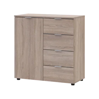 Komoda Doros Ron 1 1 dveře 4 zásuvky Dub Sonoma 80 × 38 × 81 (41516294)