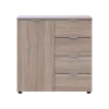 Komoda Doros Ron 1 1 dveře 4 zásuvky Dub Sonoma 80 × 38 × 81 (41516294)