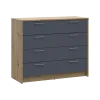 Komoda Doros Rondi Dub Artisan/Grafit 4 zásuvky 100×40×82 (41516186)