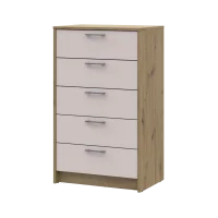 Komoda Doros Rondi  Dub Artisan/Kašmír 5 zásuvek 60×40×100 (41516189)