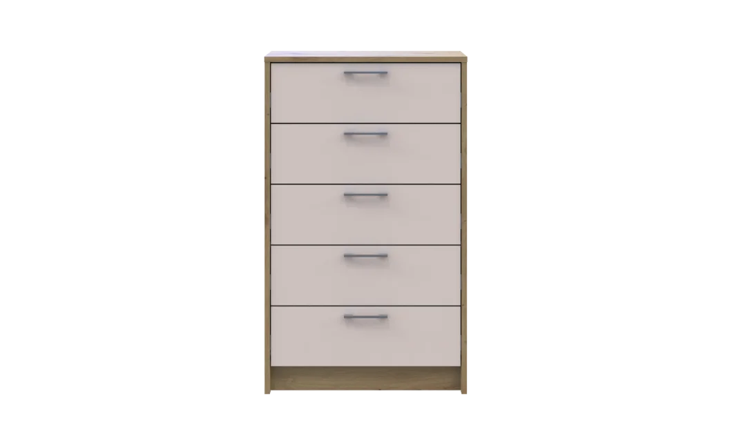 Komoda Doros Rondi  Dub Artisan/Kašmír 5 zásuvek 60×40×100 (41516189)