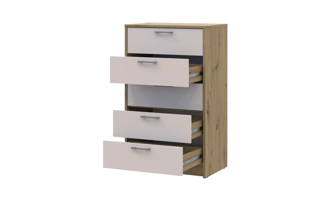 Komoda Doros Rondi  Dub Artisan/Kašmír 5 zásuvek 60×40×100 (41516189)