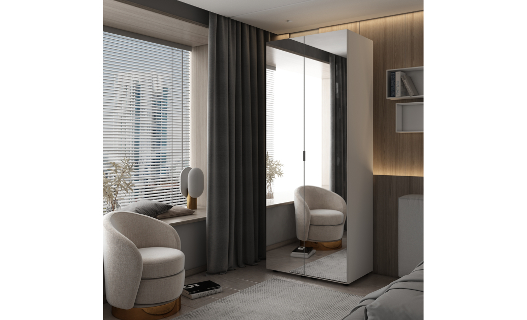 Set Doros Gelar Bílý 2 zrcadla 78 × 49,5 × 203,4 (42002163)
