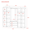 Set Doros Gelar se 2 regálů Bílý 4 dveře 231,4×49,5×203,4 (42005039)