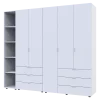 Set Doros Gelar s regálem Bílý 2+3 dveře 231,9×49,5×203,4 (42005032)