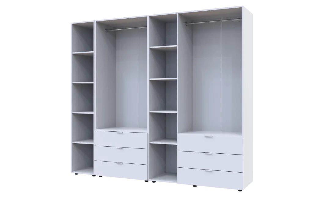 Set Doros Gelar s regálem Bílý 2+3 dveře 231,9×49,5×203,4 (42005032)