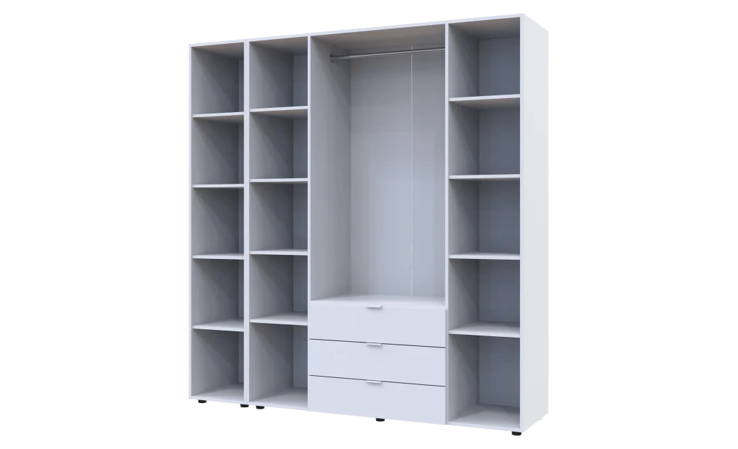 Set Doros Gelar s regálem Bílý 4 dveře 193,2×49,5×203,4 (42005038)
